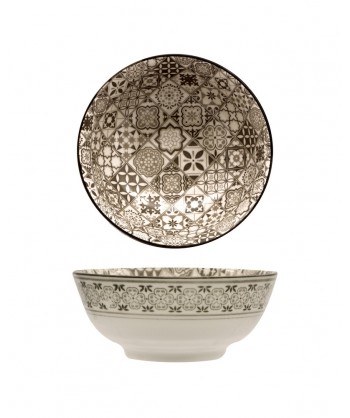 Sintra Nut Coppetta Ø Cm 15 Stoneware Decorato Lioness Confezione Da 8