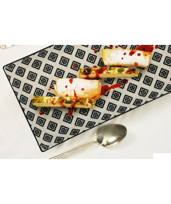 Mosaik Piatto Rett. Cm 23,7x12 Stoneware Decori Assortiti Lioness Confezione Da 8