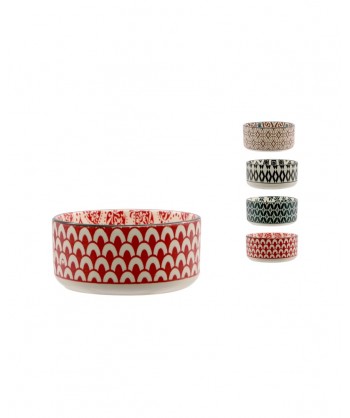 Mosaik Ramequin Ciotolina Ø Cm 9,5 H 4,5 Stoneware Decori Assortiti Lioness Confezione Da 8