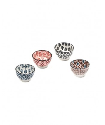 Mosaik Coppetta Pinzimonio Ø Cm 8,5 Stoneware Decori Assortiti Lioness Confezione Da 8