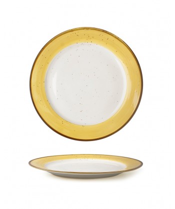 Just Piatto Piano Ø Cm 27 Giallo Porcellana X Forno Decoro Mano Lioness Confezione Da 6