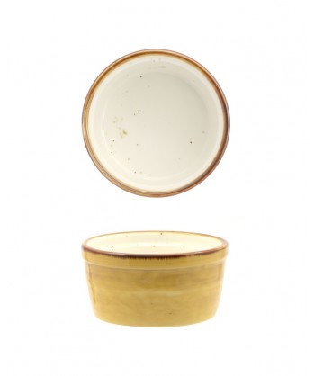 Just Ramequin Ø Cm 9,5 H 4,8 Giallo Porcellana X Forno Decoro Mano Lioness Confezione Da 6