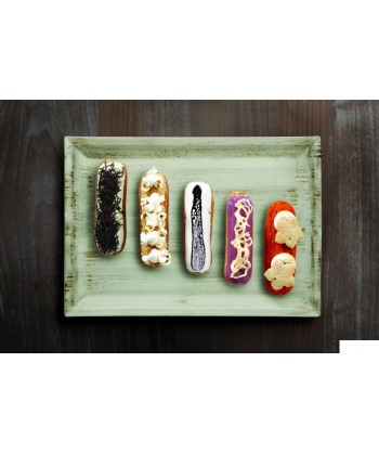 Justcolor Noisette Piatto Cm 36,5x18,2 Porcellana Satinata Decoro Mano Lioness Confezione Da 3