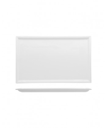 Justwhite Piatto Rett. Cm 45x28 Porcellana Bianca Lioness Confezione Da 2