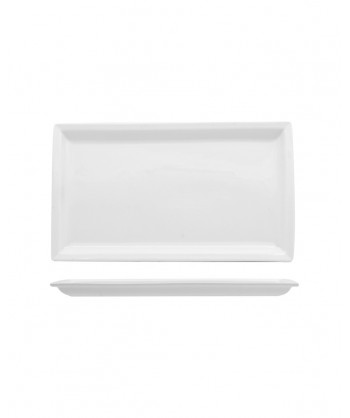 Justwhite Piatto Rett. Cm 31x18 Porcellana Bianca Lioness Confezione Da 3