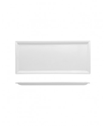 Justwhite Piatto Rett. Cm 45x20 Porcellana Bianca Lioness Confezione Da 3