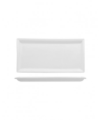 Justwhite Piatto Rett. Cm 36,5x18 Porcellana Bianca Lioness Confezione Da 3