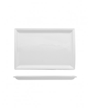 Justwhite Piatto Rett. Cm 31x22 Porcellana Bianca Lioness Confezione Da 3