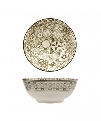 Sintra Nut Coppetta Ø Cm 12,7 Stoneware Decorato Lioness Confezione Da 8
