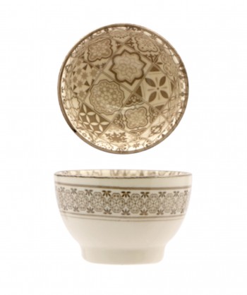Sintra Nut Coppetta Ø Cm 8,5 Stoneware Decorato Lioness Confezione Da 8