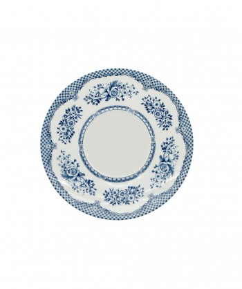 Florence Blu Piatto Pane Ø Cm 17 Lioness Porcellana Liscia Decorata Confezione Da 12
