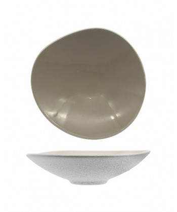 Genesys Grey Pasta Bowl Ø Cm 29,5 Porcellana Bianca Rilievo Fenixe Confezione Da 6