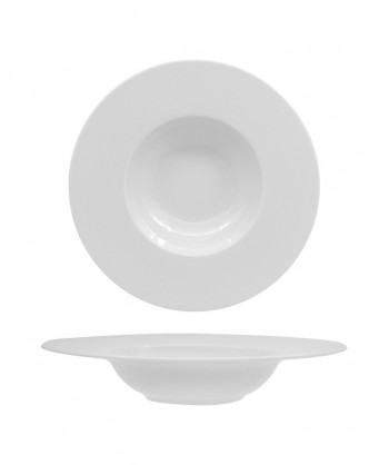 Zen Tunisie Pasta Bowl Ø Cm 27 Int. Ø Cm 14 Porcellana Bianca Fenixe Confezione Da 6