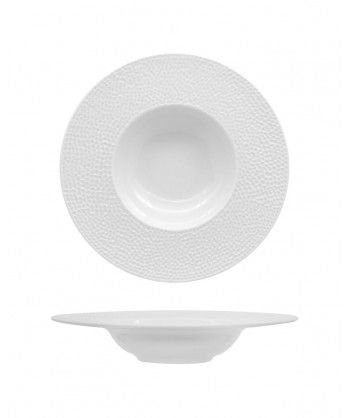 Zen Tunisie Pasta Bowl Ø Cm 27 Int. Ø Cm 14 Porcellana Bianca Martellato Fenixe Confezione Da 6