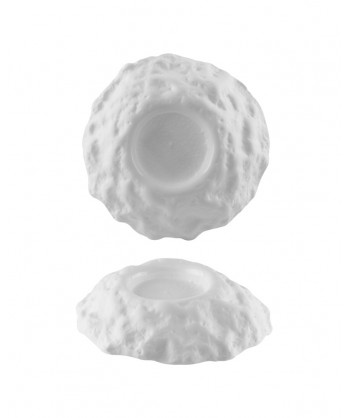 Kratere Piatto Vulcanico Ø Cm 22 H 5,5 Vetro Extrastrong Bianco Fenixe Confezione Da 6