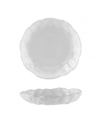 Magma Piatto Coupe Ø Cm 14,5 H 3 Vetro Extrastrong Bianco Fenixe Confezione Da 6