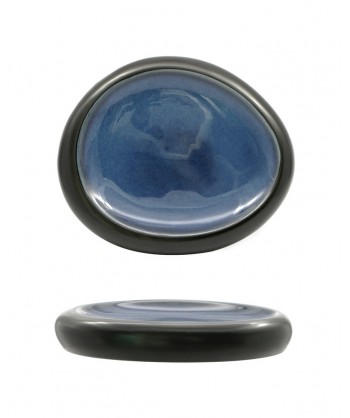 Madeira Piatto Alto Cm 20,6x16 Porcellana Nera Reactive Fenixe Confezione Da 6