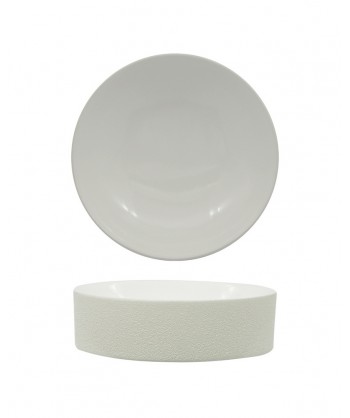 Genesys Colonna Bianco Ø Cm 15 H 4,2 Porcellana Bianca Rilievo Fenixe Confezione Da 4