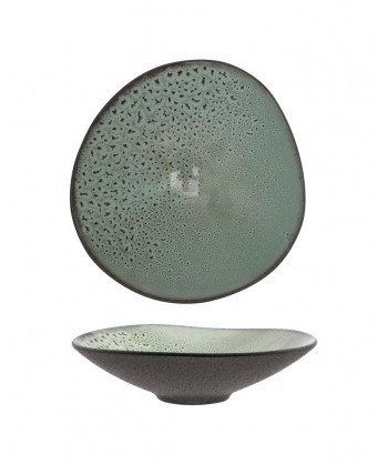 Genesys Giada Pasta Bowl Ø Cm 29,5 Porcellana Nera Reactive Rilievo Fenixe Confezione Da 6