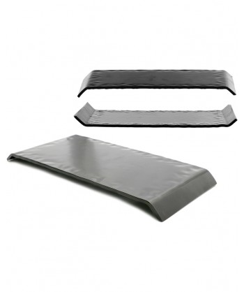 Kora Piatto Cm 30x14 Double Face Vetro Extrastrong Nero Decoro Fenixe Confezione Da 6