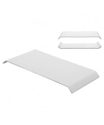 Kora Piatto Cm 30x14 Double Face Vetro Extrastrong Bianco Decoro Fenixe Confezione Da 6