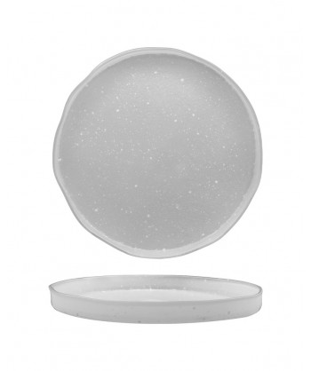 Moving Piatto Nordic Ø Cm 30 A Gocce Vetro Extrastrong Bianco Decoro Fenixe Confezione Da 4
