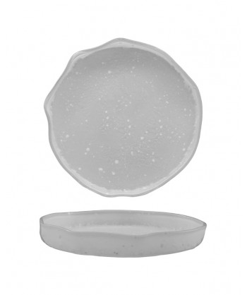 Moving Piatto Nordic Ø Cm 19 A Gocce Vetro Extrastrong Bianco Decoro Fenixe Confezione Da 6
