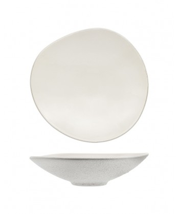 Genesys Bianco Pasta Bowl Ø Cm 29,5 Porcellana Bianca Rilievo Fenixe Confezione Da 6
