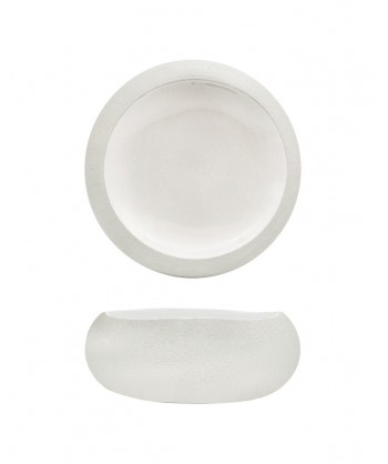 Genesys Bianco Coppa Ø Cm 16,5 Porcellana Bianca Rilievo Fenixe Confezione Da 4
