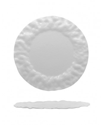 Cloud Piatto Piano Ø Cm 30 Vetro Extrastrong Bianco Decoro Fenixe Confezione Da 4